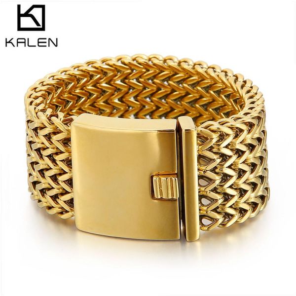 bangle 30mm chunky mesh chains bracelet men 316 stainless steel gold/silver color big male bracelets, Black
bangle 30mm chunky mesh chains bracelet men 316 stainless steel gold/silver color big male bracelets, Black