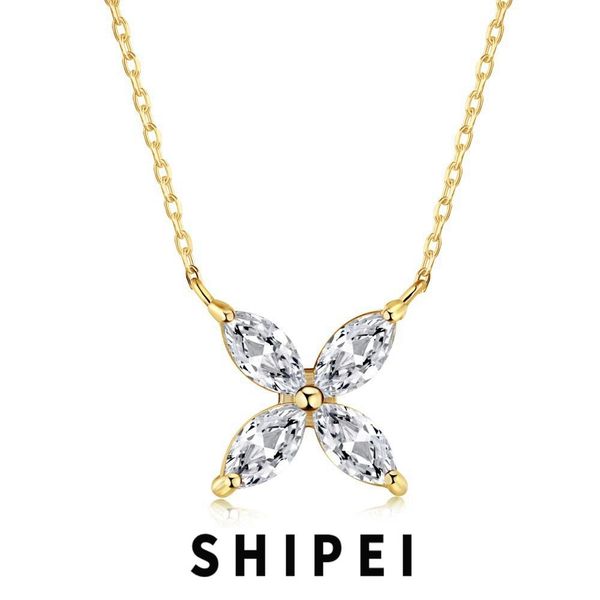 necklaces shipei 925 sterling silver fourleaf clover white sapphire gemstone 18k gold plated pendant necklace for women jewelry wholesale
necklaces shipei 925 sterling silver fourleaf clover white sapphire gemstone 18k gold plated pendant necklace for women jewelry wholesale