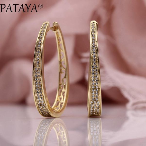 knot pataya new irregular big circle earring women fashion jewelry 585 rose gold color micro wax inlay natural zircon dangle earrings, Silver
knot pataya new irregular big circle earring women fashion jewelry 585 rose gold color micro wax inlay natural zircon dangle earrings, Silver