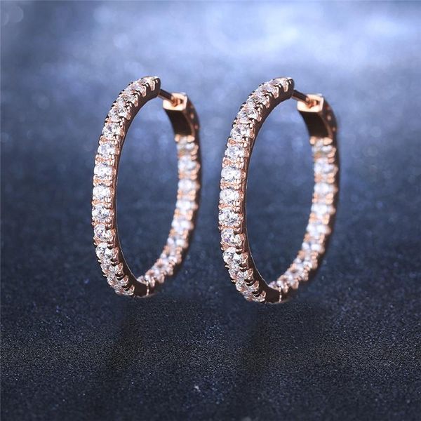 huggie circle fashion earring women rose gold hoop earrings for friends simple and elegant jewelry settig aaa zircon, Golden;silver
huggie circle fashion earring women rose gold hoop earrings for friends simple and elegant jewelry settig aaa zircon, Golden;silver