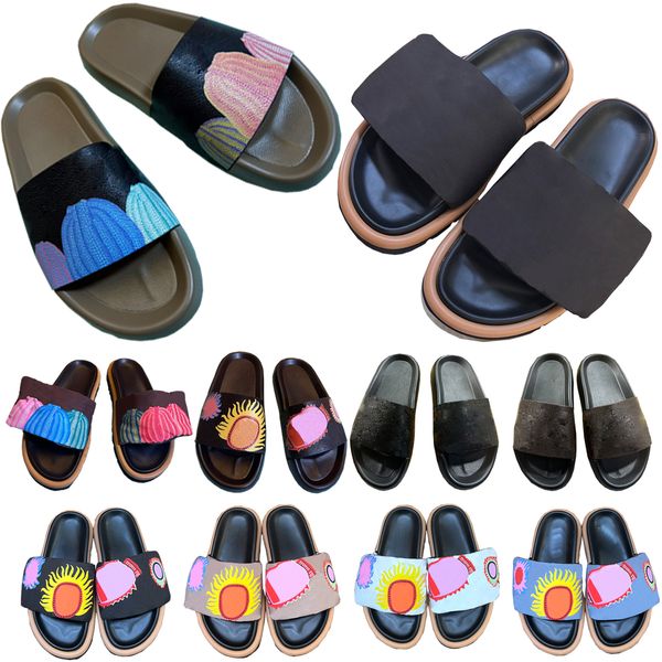 vintage slippers designer uality luxury sliders women platform l shower room scuffs comfortable casual embroidered sandals, Black
vintage slippers designer uality luxury sliders women platform l shower room scuffs comfortable casual embroidered sandals, Black