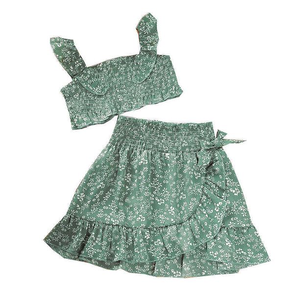 export of cross-border summer to europe america children's green floral suspendersand short skirt two-piece set, girls' clothing, Blue
export of cross-border summer to europe america children's green floral suspendersand short skirt two-piece set, girls' clothing, Blue