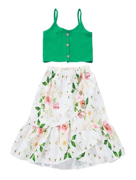 girls cotton blend and floral skirt suit twopiece baby sleeveless suspender belt and rose dress set zht 3863130190, White
girls cotton blend and floral skirt suit twopiece baby sleeveless suspender belt and rose dress set zht 3863130190, White