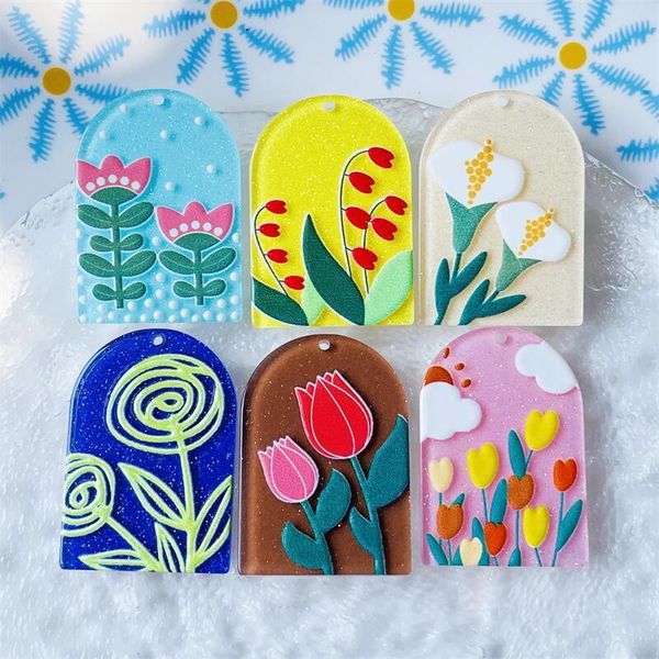 crystal summer style 50pcs/lot cartoon flowers pattern print geoemtry arched shape acrylic beads diy jewelry earring/garment accessory
crystal summer style 50pcs/lot cartoon flowers pattern print geoemtry arched shape acrylic beads diy jewelry earring/garment accessory