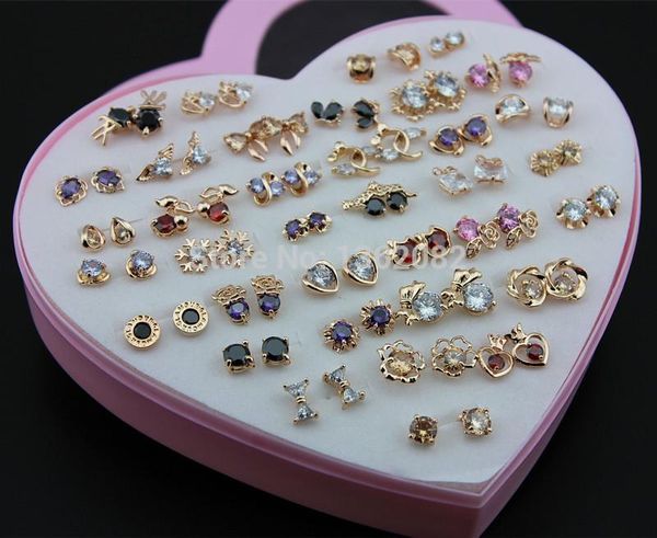 stud wholesale 36 pairs/lot girl women's charming rose gold earrings mixed colors shiny zircon stud earrings gift ye175, Golden;silver
stud wholesale 36 pairs/lot girl women's charming rose gold earrings mixed colors shiny zircon stud earrings gift ye175, Golden;silver