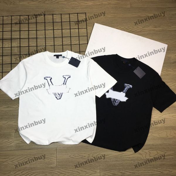 xinxinbuy men designer tee t shirt 23ss hollow out line letter print pattern short sleeve cotton women black white blue purple s-xl, Black;brown
xinxinbuy men designer tee t shirt 23ss hollow out line letter print pattern short sleeve cotton women black white blue purple s-xl, Black;brown