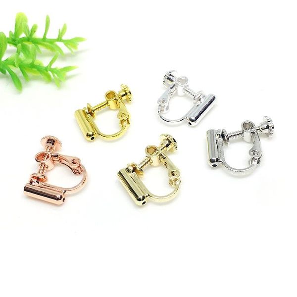 back 50 pcs/set nonpierced screw ear clip universal ear clip earrings ingredients diy earring accessories spiral ear clip converter, Silver
back 50 pcs/set nonpierced screw ear clip universal ear clip earrings ingredients diy earring accessories spiral ear clip converter, Silver