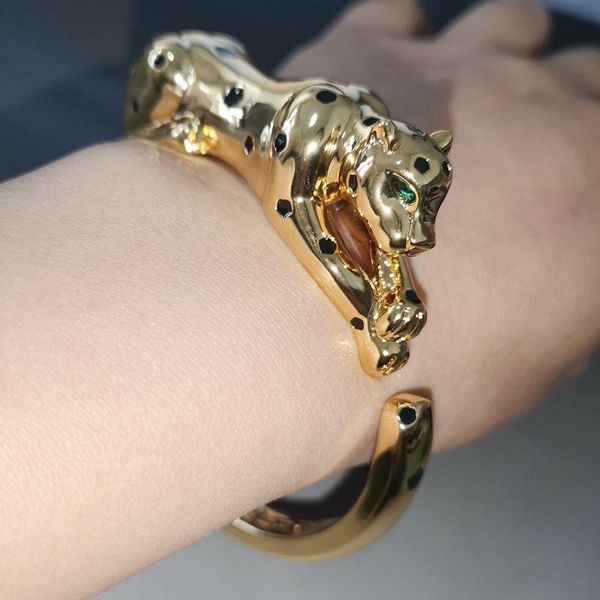 bangle american fashion black spot leopard panther cuff bangle bracelet for men or women luxury copper designer jewelry animal shape
bangle american fashion black spot leopard panther cuff bangle bracelet for men or women luxury copper designer jewelry animal shape