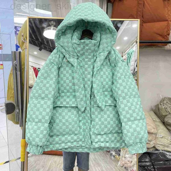 women's down & parkas designer winter chessboard short hooded loose thickened rabbit ear season white duck 57bv, Black
women's down & parkas designer winter chessboard short hooded loose thickened rabbit ear season white duck 57bv, Black
