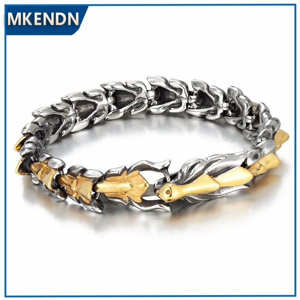 bangle mkendn men's viking dragon chain bracelet oxidized stainless steel bracelet street gothic hip hop biker hand chain bracelet, Black
bangle mkendn men's viking dragon chain bracelet oxidized stainless steel bracelet street gothic hip hop biker hand chain bracelet, Black