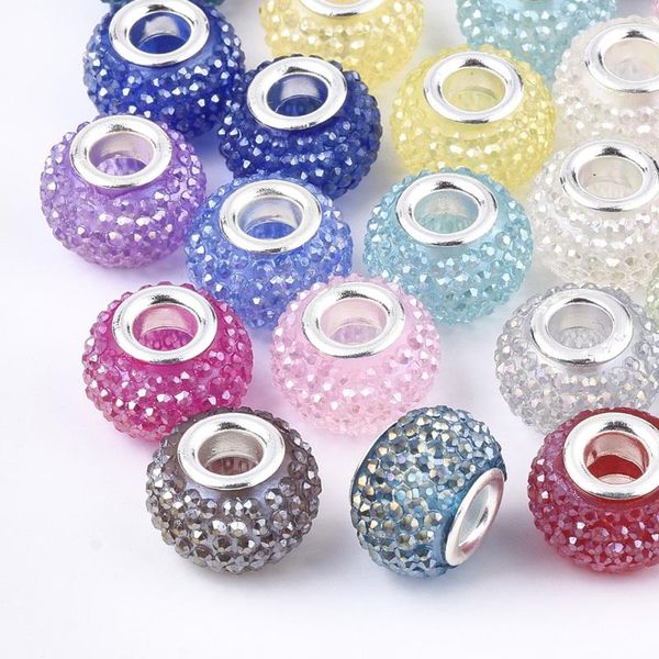 crystal 100pcs resin rhinestone european beads large hole brass double cores ab color rondelle berry beads for jewelry making 14x10mm
crystal 100pcs resin rhinestone european beads large hole brass double cores ab color rondelle berry beads for jewelry making 14x10mm