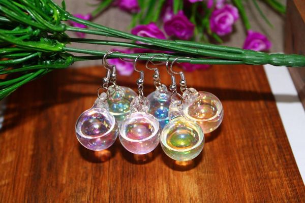 knot 10pcs/lot new fashion 20mm round glass globe soap bubble bottle colorful liquid beads in vial ing vial with earring hook, Silver
knot 10pcs/lot new fashion 20mm round glass globe soap bubble bottle colorful liquid beads in vial ing vial with earring hook, Silver
