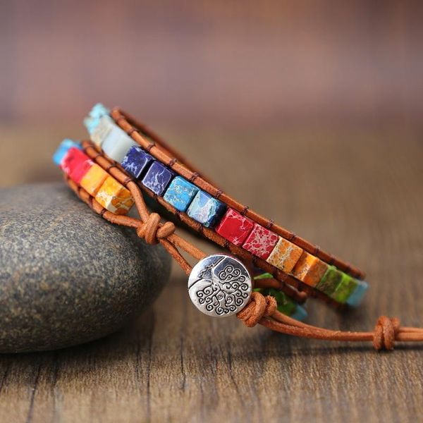 bangle chakra bracelet boho natural stone beaded bracelet unique friendship leather bracelet dropshipping single leather wrap bracelet, Black
bangle chakra bracelet boho natural stone beaded bracelet unique friendship leather bracelet dropshipping single leather wrap bracelet, Black
