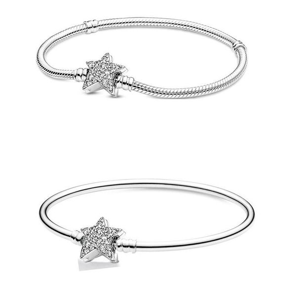 bangle authentic 925 sterling silver moments asymmetric star clasp snake chain bracelet bangle fit bead charm diy fashion jewelry, Black
bangle authentic 925 sterling silver moments asymmetric star clasp snake chain bracelet bangle fit bead charm diy fashion jewelry, Black