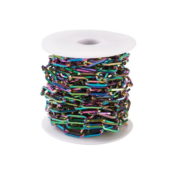 polish 5m/roll vacuum plating 304 stainless steel paperclip chains cable chains rolo chains belcher chain unwelded flat oval multicolor, Blue
polish 5m/roll vacuum plating 304 stainless steel paperclip chains cable chains rolo chains belcher chain unwelded flat oval multicolor, Blue