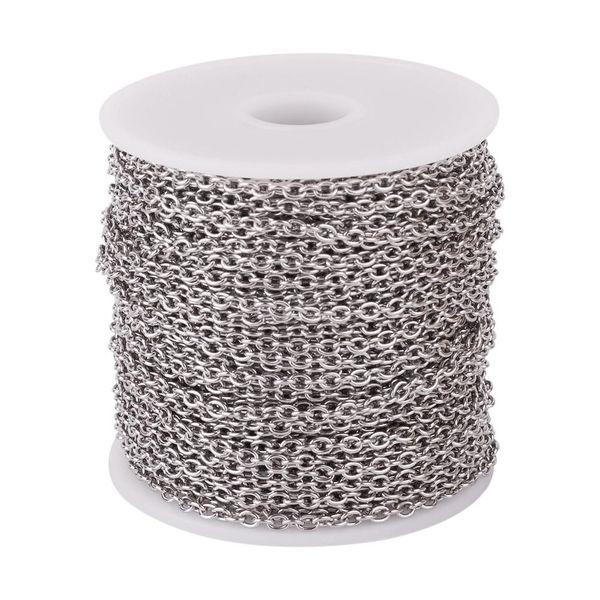 polish 50m/roll 304 stainless steel cable chains link chain with spool for jewelry making diy bracelet necklace craft supplies, Blue
polish 50m/roll 304 stainless steel cable chains link chain with spool for jewelry making diy bracelet necklace craft supplies, Blue