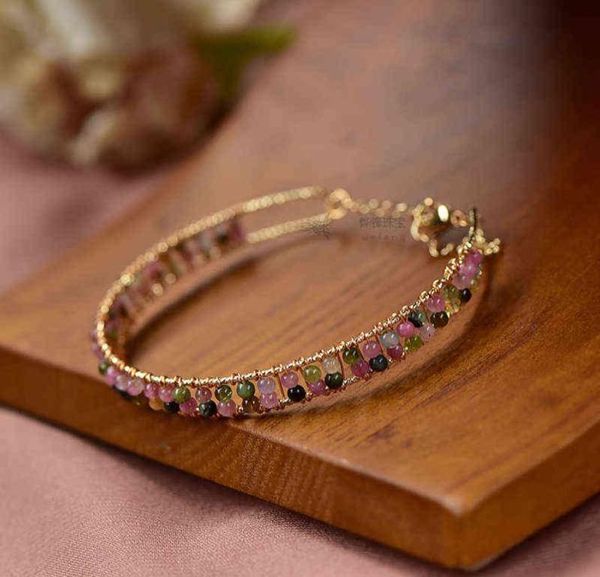 14kgf handmade natural tourmaline bracelet jewelry bangle for women gift drop6717834, Black
14kgf handmade natural tourmaline bracelet jewelry bangle for women gift drop6717834, Black