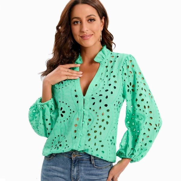 womens blouses shirts women lace shirt hollow out embroidery blouse white blue green rose pink summer clothing modern girl blusa 230519
womens blouses shirts women lace shirt hollow out embroidery blouse white blue green rose pink summer clothing modern girl blusa 230519