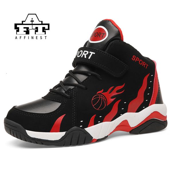 sneakers brand kids sport shoes winter boys basketball shoes autumn outdoor waterproof leather running shoes fur non-slip durable sneaker 23, Black;red 
sneakers brand kids sport shoes winter boys basketball shoes autumn outdoor waterproof leather running shoes fur non-slip durable sneaker 23, Black;red