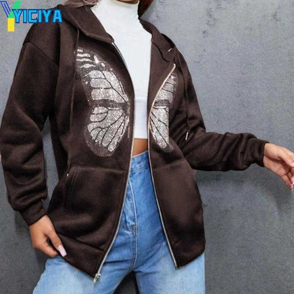 yiciya women's jackets women s oversized rhinestone graphic hoodie jacket full zip up premium fleece hooded sweatshirt, Black;brown
yiciya women's jackets women s oversized rhinestone graphic hoodie jacket full zip up premium fleece hooded sweatshirt, Black;brown