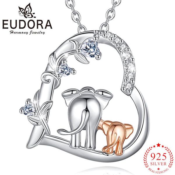 necklaces eudora 925 sterling silver elephant mother and son necklace heart shape crystal long chain fashion jewelry mother's day gift
necklaces eudora 925 sterling silver elephant mother and son necklace heart shape crystal long chain fashion jewelry mother's day gift