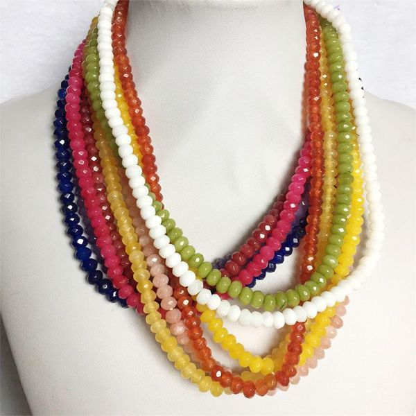 necklaces 4*6mm faceted agate ruby yellow jade necklace vintage natural stone jewelry noble elegant exquisite bead chain choker collier, Silver
necklaces 4*6mm faceted agate ruby yellow jade necklace vintage natural stone jewelry noble elegant exquisite bead chain choker collier, Silver