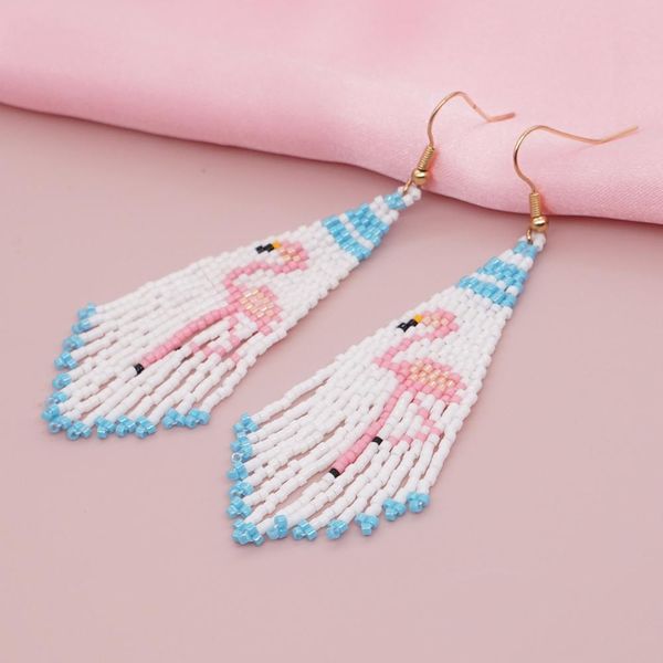 knot go2boho pink flamingo earrings miyuki beads ear rings jewelry for women handmade woven tassel fringe earrings trendy jewellery, Silver
knot go2boho pink flamingo earrings miyuki beads ear rings jewelry for women handmade woven tassel fringe earrings trendy jewellery, Silver