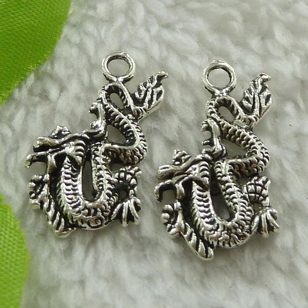 other 200 pieces antique silver dragon charms 27x16mm #3587
other 200 pieces antique silver dragon charms 27x16mm #3587