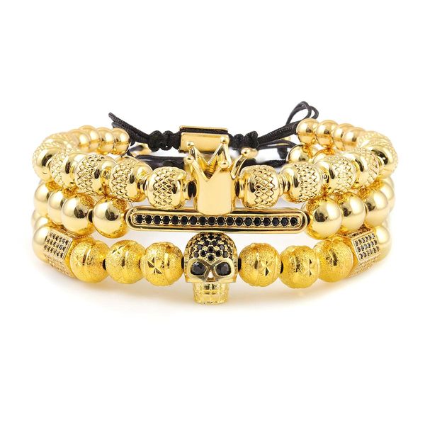 bangle 3pcs/set luxury men bracelet king crown pattern stainless steel beads cz skull ball men's bracelets bangles for men jewelry, Black
bangle 3pcs/set luxury men bracelet king crown pattern stainless steel beads cz skull ball men's bracelets bangles for men jewelry, Black