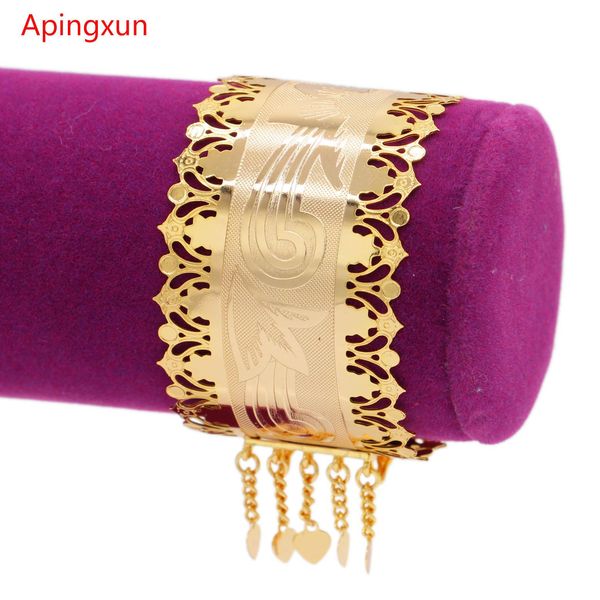 bangle apingxun gold color dubai bangle ethiopian african can open tassels bangle for women bridal wedding bracelet jewelry party gifts, Black
bangle apingxun gold color dubai bangle ethiopian african can open tassels bangle for women bridal wedding bracelet jewelry party gifts, Black