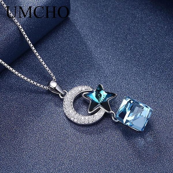 necklaces umcho star real 925 sterling silver created blue crystal gemstone necklaces pendents for women party wedding gift with chain
necklaces umcho star real 925 sterling silver created blue crystal gemstone necklaces pendents for women party wedding gift with chain