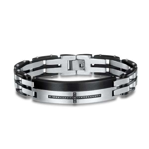 bangle 2022 creative stainless steel cross personality men's black zircon 14mm width link bicycle chain bracelet
bangle 2022 creative stainless steel cross personality men's black zircon 14mm width link bicycle chain bracelet