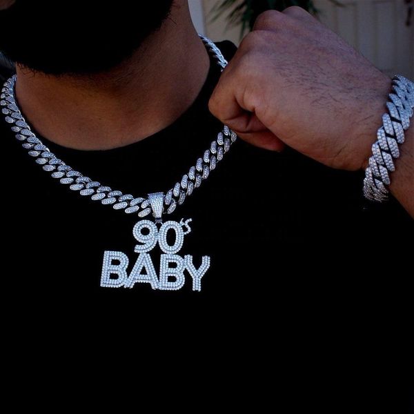 necklaces micro pave 5a cubic zirconia cz letter 90's baby hip hop men pendant necklace, Silver
necklaces micro pave 5a cubic zirconia cz letter 90's baby hip hop men pendant necklace, Silver