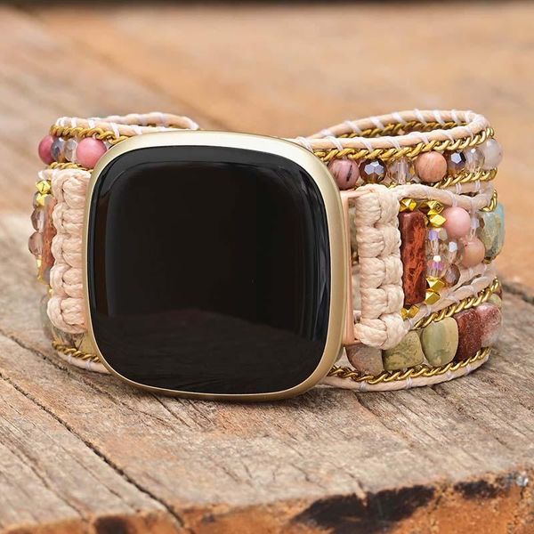 bangle highend natural stone fitbit versa3 watch band boho 3 layers wax rope watch strap vegan watch band gift wholesale dropshipping, Black
bangle highend natural stone fitbit versa3 watch band boho 3 layers wax rope watch strap vegan watch band gift wholesale dropshipping, Black