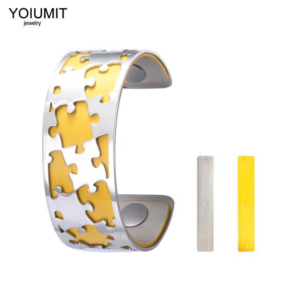 bangle yoiumit new fashion bracelet femme acier inoxydable de luxe cuff bangle interchangeable leather band homme argent bracelet bijou, Black
bangle yoiumit new fashion bracelet femme acier inoxydable de luxe cuff bangle interchangeable leather band homme argent bracelet bijou, Black