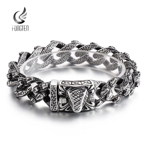 bangle fongten punk snake tiger men bracelets stainless steel animal head link chain bracelets for men vintage gothic jewelry, Black
bangle fongten punk snake tiger men bracelets stainless steel animal head link chain bracelets for men vintage gothic jewelry, Black