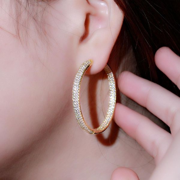 huggie fashion ladies loop earring round circle micro pave cubic zirconia crystal big hoop earrings jewelry gift for women accessories, Golden;silver
huggie fashion ladies loop earring round circle micro pave cubic zirconia crystal big hoop earrings jewelry gift for women accessories, Golden;silver
