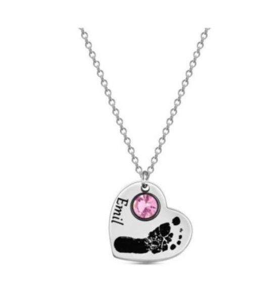 necklaces mother's day gift custom footprint name birthstone necklace memory gift family friends lover blessing gift, Silver
necklaces mother's day gift custom footprint name birthstone necklace memory gift family friends lover blessing gift, Silver