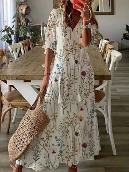 dresses women 2022 autumn half sleeve boho party dress elegant v neck tassel ruffle long dress spring casual floral print office dresses, Black;gray
dresses women 2022 autumn half sleeve boho party dress elegant v neck tassel ruffle long dress spring casual floral print office dresses, Black;gray
