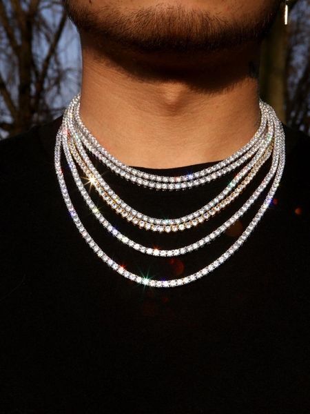necklaces 3mm cz tennis chain necklace classic chain match hip hop pendant 5a iced out bling men boy hiphop jewelry, Silver
necklaces 3mm cz tennis chain necklace classic chain match hip hop pendant 5a iced out bling men boy hiphop jewelry, Silver