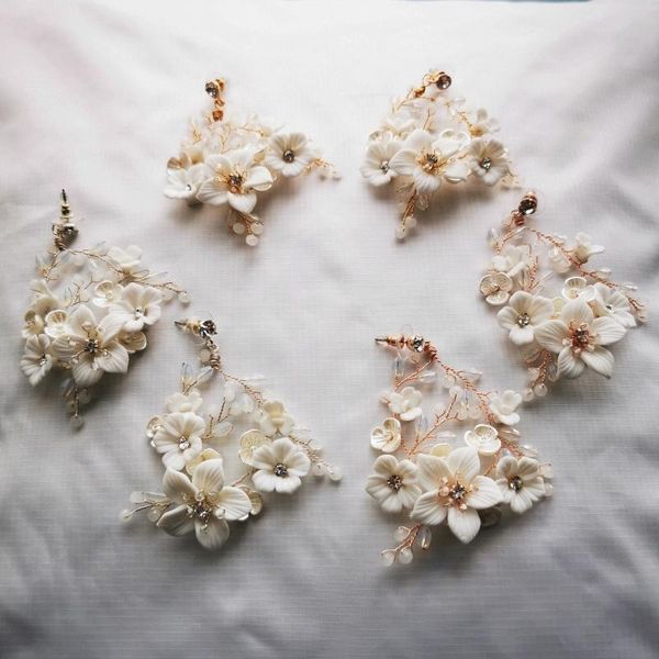 knot white porcelain flower bridal earrings handmade wedding accessories jewelry gold color women drop earring, Silver
knot white porcelain flower bridal earrings handmade wedding accessories jewelry gold color women drop earring, Silver