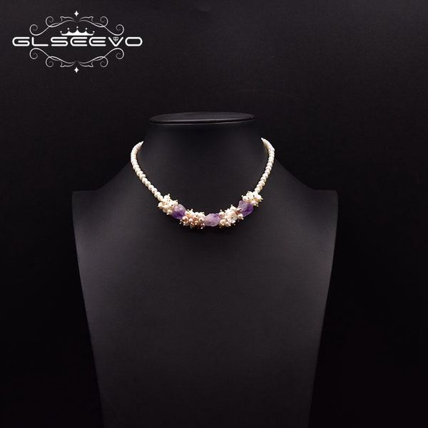 necklaces glseevo natural freshwater pearl short necklace for woman anniversary natural shell flower handmade chain jewelry gn0261, Silver
necklaces glseevo natural freshwater pearl short necklace for woman anniversary natural shell flower handmade chain jewelry gn0261, Silver