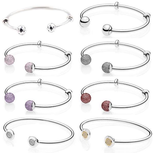 bangle new 100% 925 sterling silver doubleheaded classic crystal bangle clear cz charm bead fit diy bracelet the factory wholesale, Black
bangle new 100% 925 sterling silver doubleheaded classic crystal bangle clear cz charm bead fit diy bracelet the factory wholesale, Black