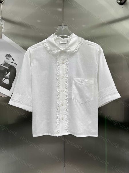 23ss white shirt womens designer clothing high neck blouse women shirt embroidery stitching temperament lace small lapel short sleeve shirt
23ss white shirt womens designer clothing high neck blouse women shirt embroidery stitching temperament lace small lapel short sleeve shirt