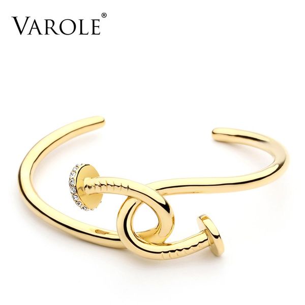 bangle varole new nail cuff bracelet crystal manchette gold color bangle bracelet for women bracelets bangles jewelry pulseiras, Black
bangle varole new nail cuff bracelet crystal manchette gold color bangle bracelet for women bracelets bangles jewelry pulseiras, Black