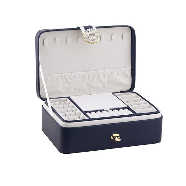 boxes large capacity multilayer highgrade hand jewelry box stud earrings necklace ear rings display stand ring storage box, Black;white
boxes large capacity multilayer highgrade hand jewelry box stud earrings necklace ear rings display stand ring storage box, Black;white