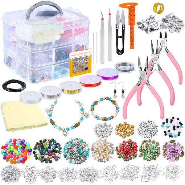 polish jewelry making supplies kit jewelry making tools kit includes beads wire for bracelet and pearl beads spacer beads jewelry plier, Blue
polish jewelry making supplies kit jewelry making tools kit includes beads wire for bracelet and pearl beads spacer beads jewelry plier, Blue