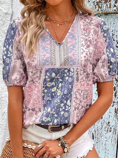 womens blouses shirts ethnic style print pullover shirt summer vneck casual loose tshirt female vintage sshort sleeve comfortable 230519, White
womens blouses shirts ethnic style print pullover shirt summer vneck casual loose tshirt female vintage sshort sleeve comfortable 230519, White