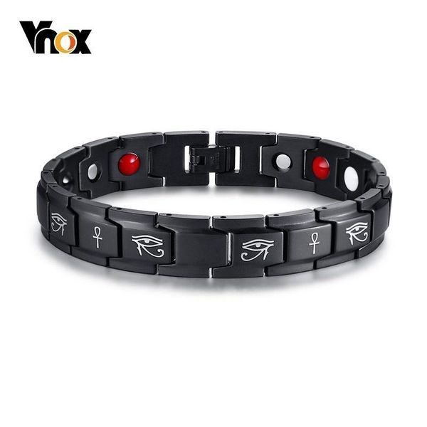bangle vnox vintage eye of horus ankh cross energy bracelets for men healthy black stainless steel therapy pulseira masculina
bangle vnox vintage eye of horus ankh cross energy bracelets for men healthy black stainless steel therapy pulseira masculina