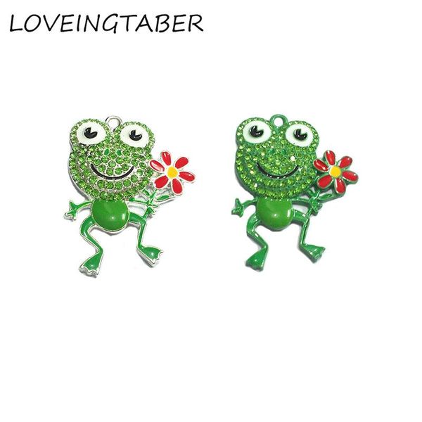 necklaces ( choose color first ) 45mm*35mm 10pcs/lot frog with flower rhinestone pendants for easter necklace, Silver
necklaces ( choose color first ) 45mm*35mm 10pcs/lot frog with flower rhinestone pendants for easter necklace, Silver